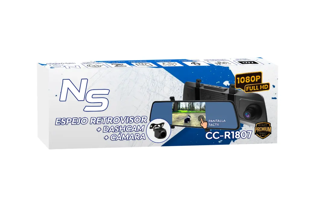 [CC-R1807] ESPEJO RETOVISOR FULL HD NS